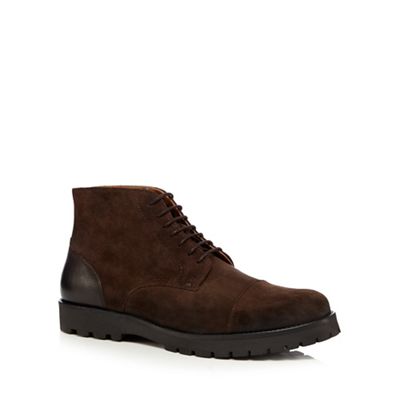 Hammond & Co. by Patrick Grant Brown grained leather lace-up boots